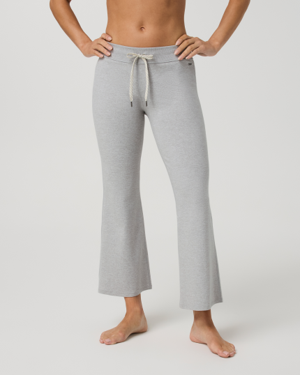 Halo Slim Flare Ankle Pant | Pale Grey Heather