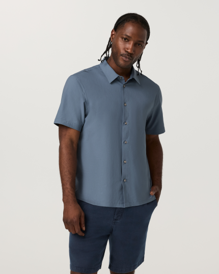 Short Sleeve Manhattan Button Down | Waterfall