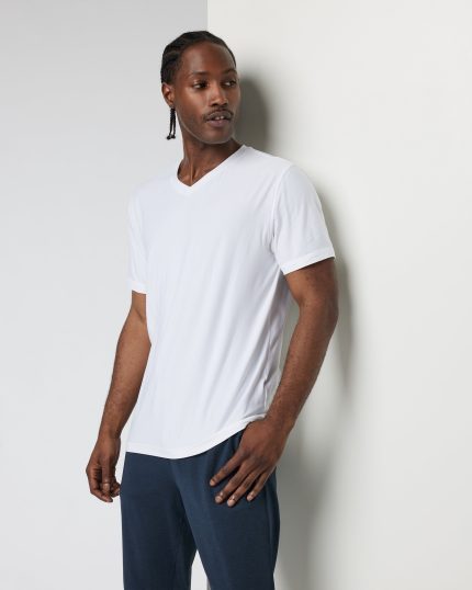 Strato Tech V-Neck Tee | White
