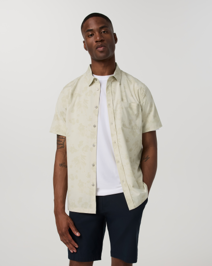 Short Sleeve Bridge Button Down | Sandalwood Fleur